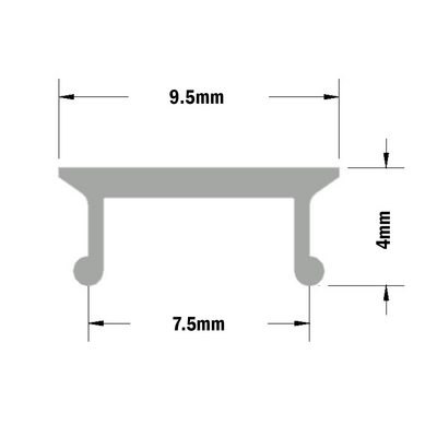 61-050-0 MODULAR SOLUTIONS ALUMINUM COVER PROFILE 3M
